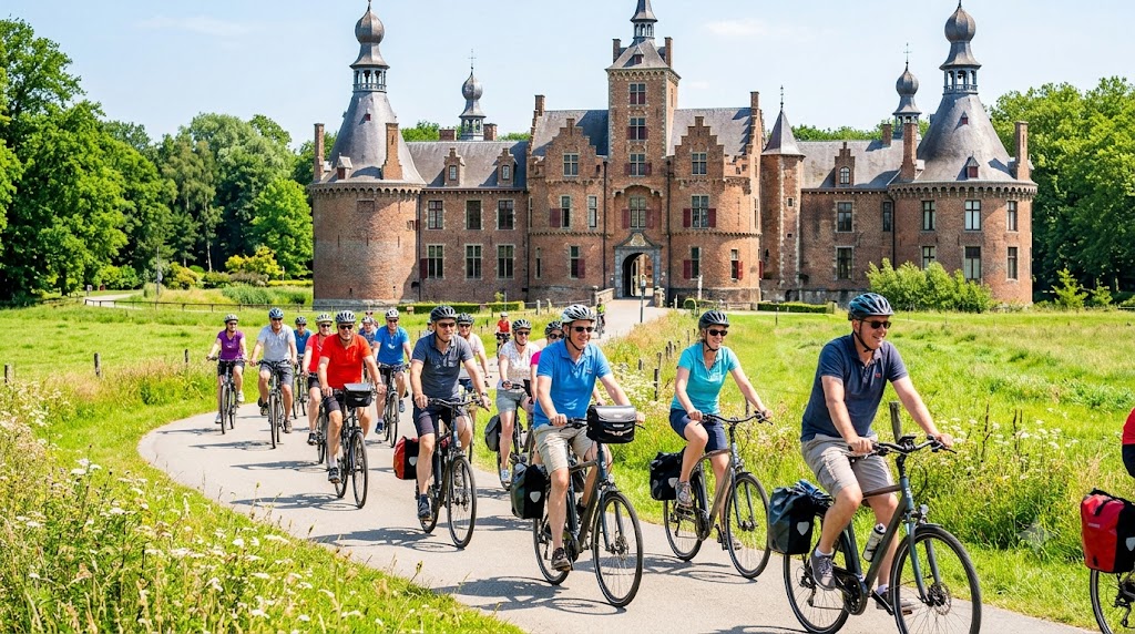 Fietstocht naar het kasteel van Ooidonk